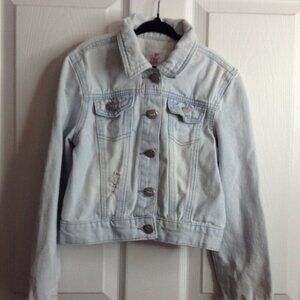 YMI Girls Youth M, Distressed, Denim Jacket; Barbiecore, Girlhood, Stylish Trend